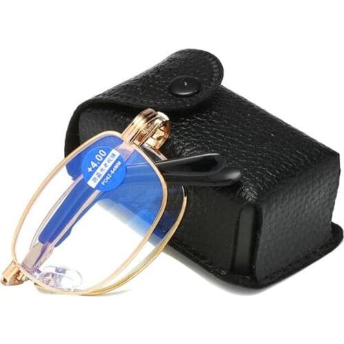 GLTREE Folding Reading Glasses Anti blue Men Women Foldable Glasses Diopter Optical Computer Glasses Eyeglasses Goggles ZNS22