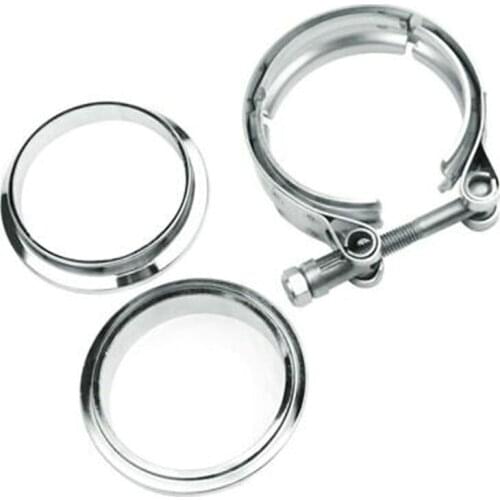 2.5 Inch 63mm Male/Female V-Band Clamp Flange Kit Turbo Downpipe Wastegate V-Band Turbo Exhaust Pipes Car Accessories