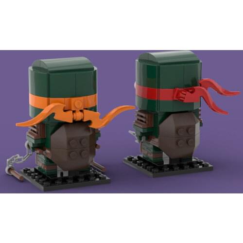 MOC Build Block Maker Movie Anime Classic Figure Tortoise Ninja Assembly Model Creative Kids Toy DIY Build Brick Birthday Gift