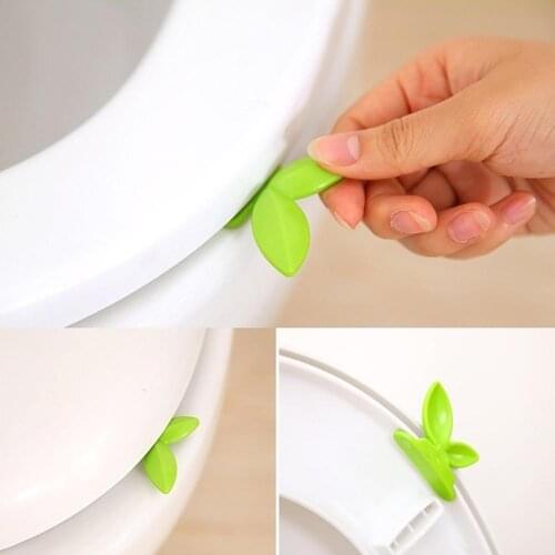 Creative Leaf Shape Toilet Seat Cover Lid Lift Handle Home Bathroom Accessory