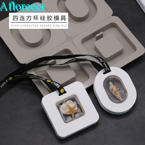 Retro Square Aromatherapy Wax sheet Silicone Mould Round Wardrobe Expanding Gypsum Crafts diy Car Pendant Epoxy Soap Mold