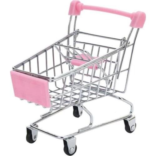 Cute Mini Shopping Cart Supermarket Handcart Storage Kids Toy Office Home Decor Wonderful Gift Toy for Children