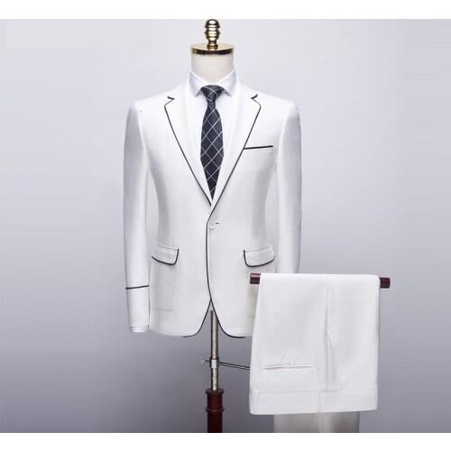 Solid Color Men Suit Single Breasted Business Mens Suits Tuxedo Grooms Wedding Suits for Men Slim Fit Party Dress