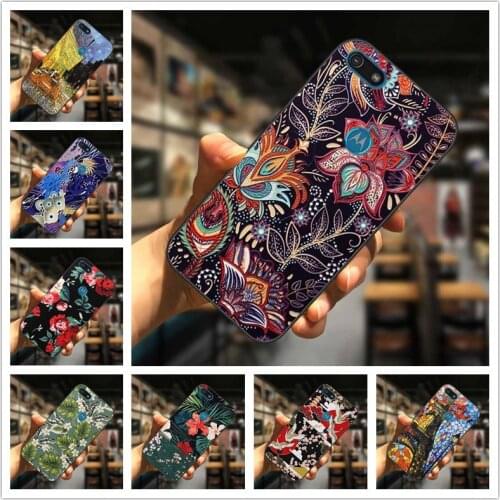 Painted Case for Moto E6 Play Cover Emboss Silicone Relief 3D Soft Fundas for Motorola One Fusion Plus E 6 + E6Plus Capa Flower