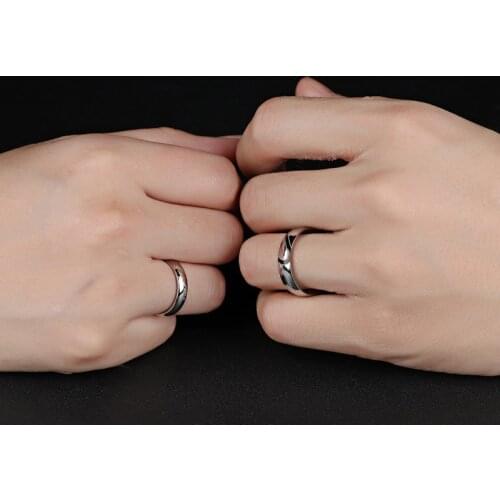 Couple Rings Fashion Simple Heart-shaped Puzzl Jewelry Promise Date Gift Engagement Wedding Bands Round New