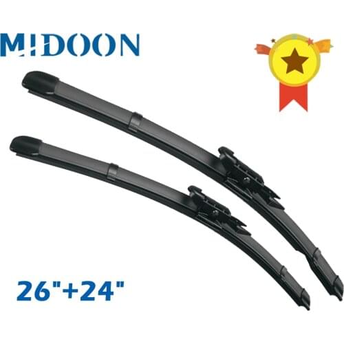 MIDOON Wiper Front Wiper Blades For Mercedes-Benz Sprinter For VW Crafter 2007 - 2018 Windshield Windscreen Front Window 26"24"