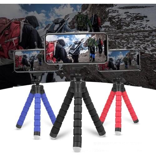 Smart Phone Tripod Holder Clip Stand Flexible Sponge Octopus Mini Tripod For IPhone Mini Camera Huawei Xiaomi Samsung For Gopro