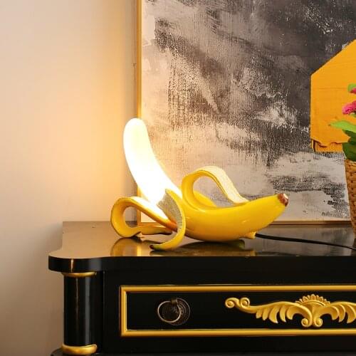 Modern Decor Table Lamp Led Banana Light for Livingroom Bedroom Bedside Lamp Paint Home Desk Decoration Lighting Night Lights