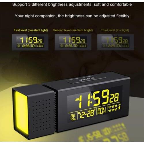 Led Digital Display Alarm Clock With Usb Charging Desktop Mains Operated Clock Fm Radio Adjustable Brightness Snooze Function