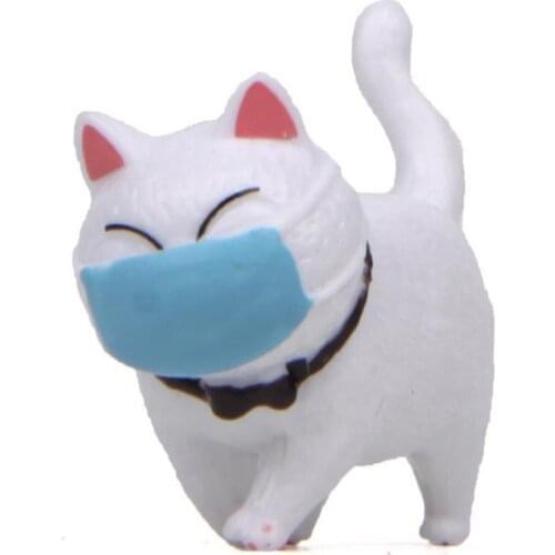 Fat Cat Figurine Cartoon Face Cover Fat Cat Mini Model Figurine Ornament Micro Landscape Decor Decoration Crafts 2021