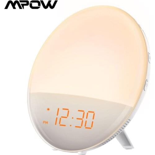 Mpow Smart Alarm Clock Wake-Up Light Dual Alarms with 20-Level Adjustable Volume and Brightness Smart Touch Control Alarm Clock