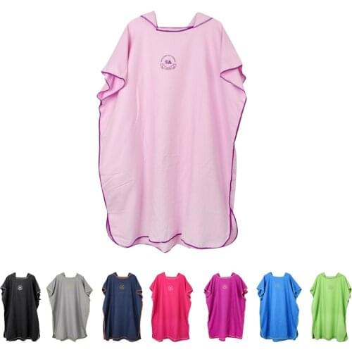 Unisex Mens Womens Surf Beach Swimming Poncho Wetsuit Changing Robe Towel & Hood for Swim Pool Kayak Kite Surf - Choose Colors