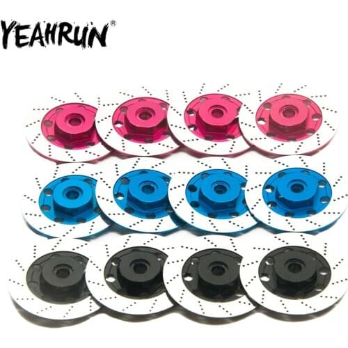 YEAHRUN 4pcs Aluminum Alloy Brake Disc Wheel Rim Box Hex Adapter For Sakura D4 1/10 RC Drift Racing Car Upgrade Part