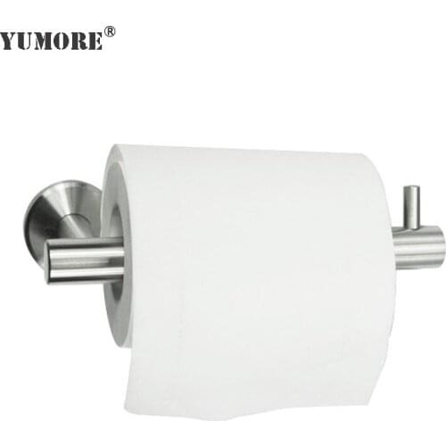 YUMORE 10pcs SUS 304 Stainless Steel Toilet Paper Holder Bathroom Toilet Roll Holder For Paper Towel Shelf Bathroom Accessories