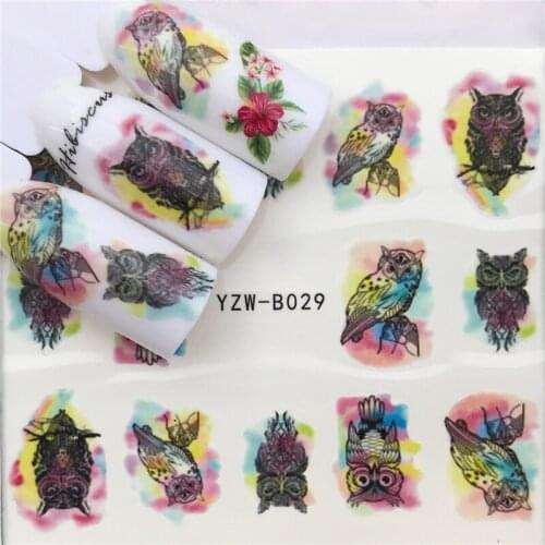 YWZLE 1 Sheet Cute Cartoon Cat Nail Sticker Water Transfer French Tips Manicure Pedicure DIY Watermark