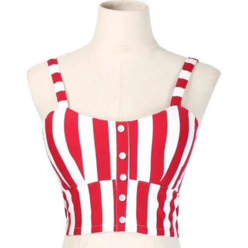 NEW ARRIVAL Womens Tank Tops Comfortable Striped Camis Slim Fit Sexy Short-Length Ladies Tanks Popular Elastic Low-Cut Corselets