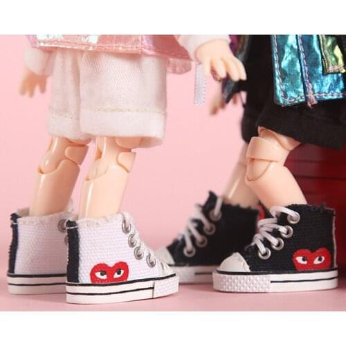 1 pair of shoes ob11 doll shoes casual canvas shoes bjd baby clothes for ob11, molly, sister, holala, GSC doll accessories bjd