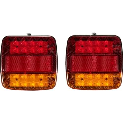 1pc 20LED 12V Waterproof Durable Car Truck LED Rear Tail Light Warning Lights Rear Lamp for Trailer Caravans