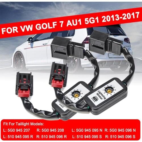 2PCS Dynamic Turn Signal For VW Golf 7 Indicator Black Add-on Module Cable Wire Harness Left & Right Tail Light LED Taillight