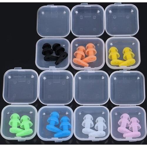 2PCS/Set Swimming Earplugs Set Waterproof Soft Silicone Surf Diving Swimming Pool Accessories for Children