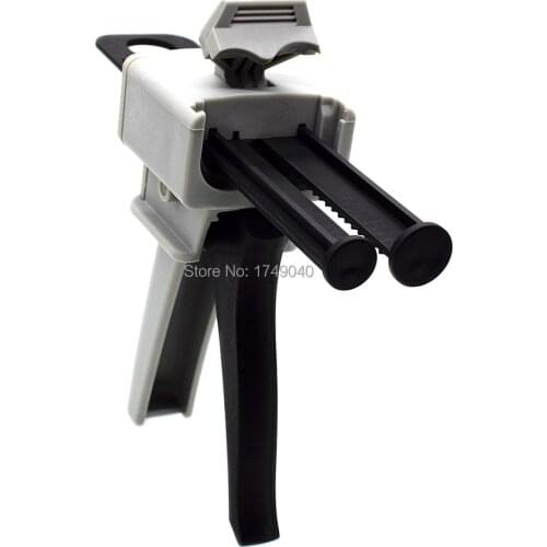50ML Manual Caulking Gun Applicator Glue Dispenser 1:2 Two Component AB Glue Dispensing Gun for 50ml 1:1 and 2:1 AB Epoxy Glue