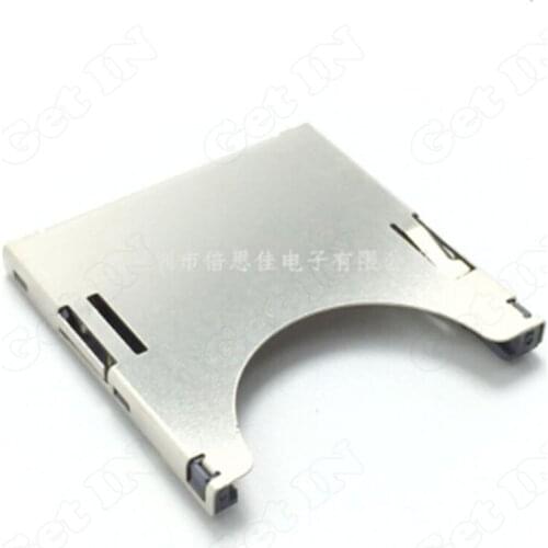 500pcs 2 in 1 SD Memory Card Holder Socket Self Push Type Cooper Dual SIM Connectors