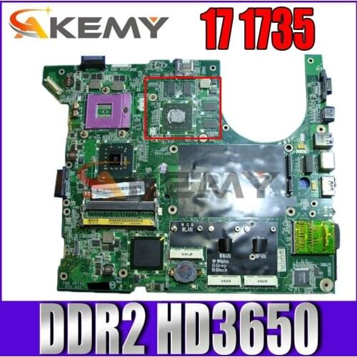 Akemy For Dell Studio 17 1735 Laptop Motherboard CN-0NU324 0NU324 MAIN BOARD 965PM DDR2 HD3650 Free CPU