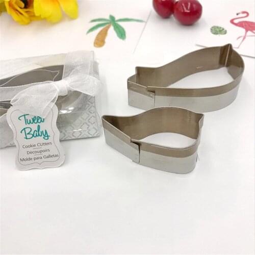 Free Shipping Hot Selling Newest Stainless Steel Lovely Mother & Baby Bird Cake and Cookie Cutter Mold Wedding Favor 40Pcs=20Box