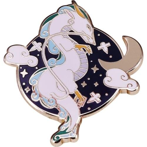 PF623 Dongmanli Japanese Anime Dragon Movie Enamel Pins Brooches Woman Men Backpack Bags Badge Cool Lapel Jewelry Friends Gifts