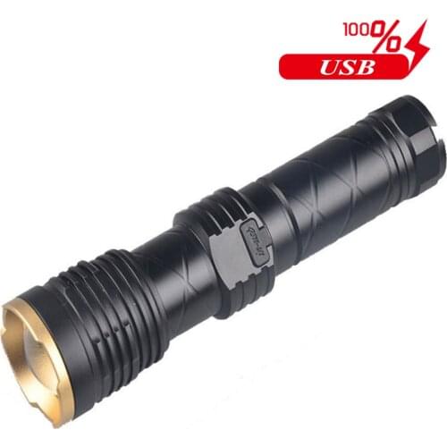 Fast Shipping P50 Lamp Powerful Torch USB Rechargeable Lantern for Camping Hunting Safety Waterproof By 26650 Battery