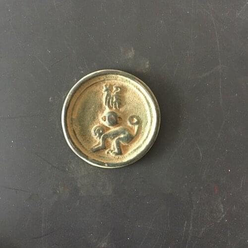 Ancient bronze, twelve Chinese zodiac monkey, small bronze mirrors, antiques Collectibles