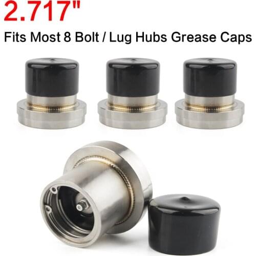 4psc 2.717"Stainless Steel Boat Trailer Bearing Buddy Kits w/ Protective Grease Bra Fits Most 8 Bolt / Lug Hubs Grease Caps