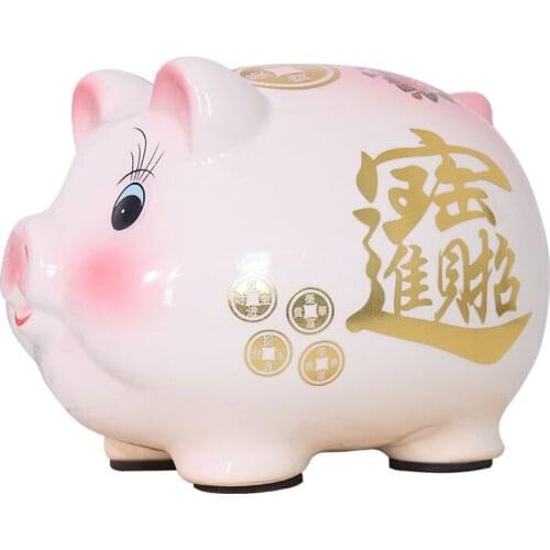 Creative Cartoon Money Box White Childrens Gift Large Capacity Cat Piggy Bank Saving Dispensador De Monedas Home Decor GG50cq
