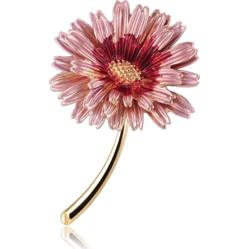 Manufacturers supply hot fashion personality alloy drops of oil sunflower sunflower plant brooch joker corsage