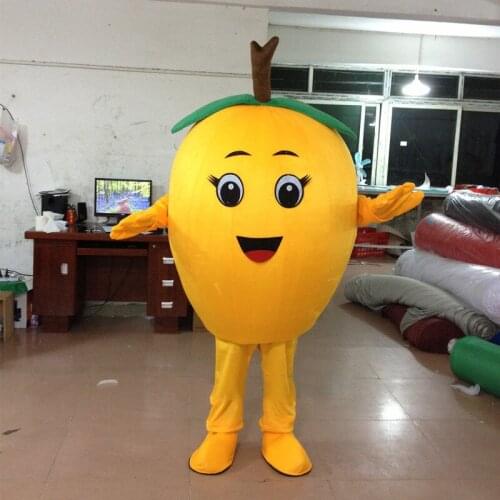 Loquat Mascot Costume Fruit Cartoon Apparel Halloween Birthday Cosplay Adult Size Adult Mascot Costume Fruit Mascot