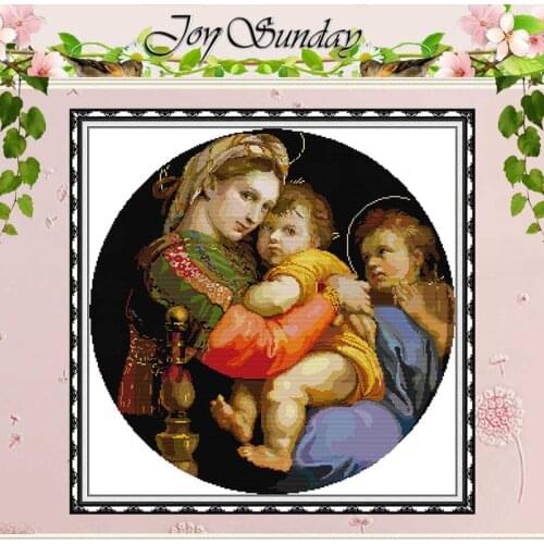 Madonna Della Seggiola Counted Cross Stitch 11CT 14CT Printed Cross Stitch Set Wholesale Cross-stitch Kit Embroidery Needlework