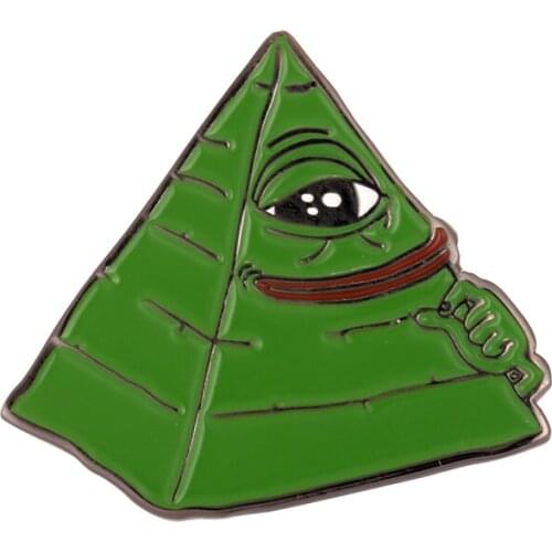 Illuminati Enamel Brooch Pin