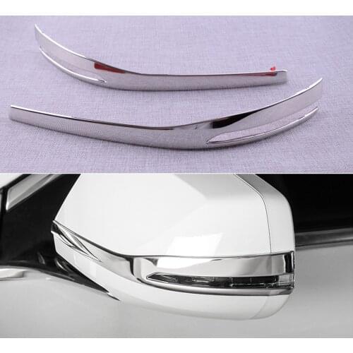 2Pcs Car Left & Right Chrome Stainless Steel Rear View Mirror Strip Trim Fit for Cadillac XTS 2019 2018 2017 2016 2015 2014 2013