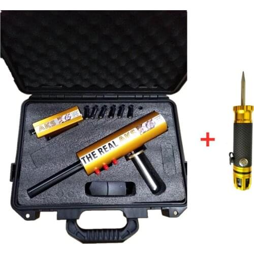 The Professional Real AKS Long Range Gold Detector 6 Antennas with Filter for Silver Gem Diamond Include Plastic Case