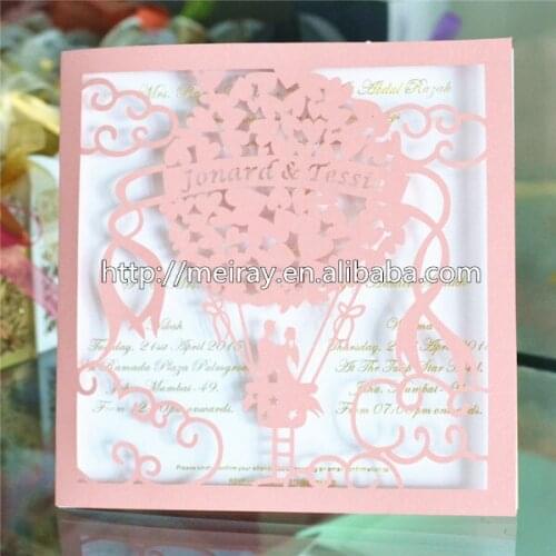 Romantic wedding decoration,romantic hot air design,romantic wedding invitatioon card