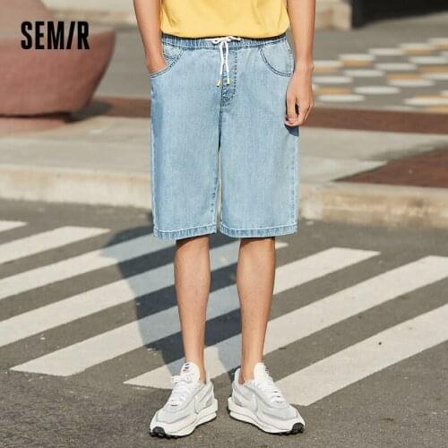 SEMIR Denim Shorts Men 2021 Summer New Casual Short Jeans Straight Loose Jeans Boys Sports Shorts