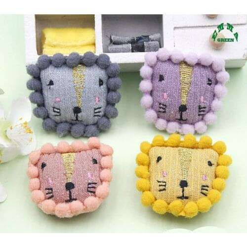 Cute Cartoon Lion Pompoms Pom Poms Balls for girls hairpin diy accessories 10pcs Party Home Decor Tissue Birthday Decoration