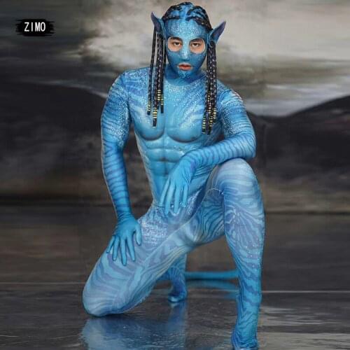 New Stretch Jumpsuit nightclub men bar Halloween Costumes Cosplay Party Role Play Sexy Dance Performance drag queen Stage Outfit