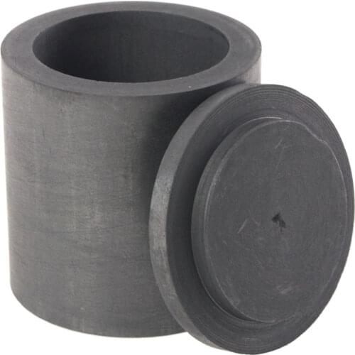 High Purity Graphite Melting Crucible Casting With Lid Cover 40*40mm For Silver&black