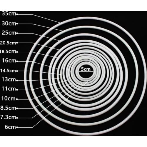 10pcs 50-350mm White Polypropylen Ring Hoops DIY Dream Catcher Craft Wind Chimes Accessories Hanging Decorations For Handmade