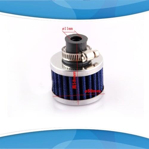 11MM 25mm Reusable Oil Crankcase Valve Vent Breather Intake Round Air Filter