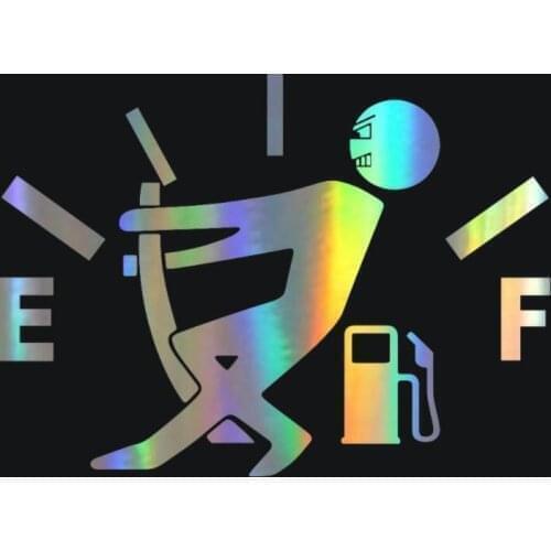 2PCS Car Sticker 13*9.5cm High Gas Consumption Decal Fuel Gage Empty Sticker On Car Funny Stickers and Decals Vinyl Car Styling