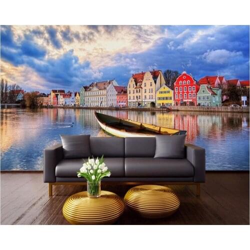 3d wall murals wallpaper for living room walls 3 d photo wallpaper Urban scenery of Venice picture decor Custom mural painting