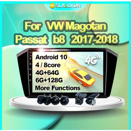 6+128G For Volkswagen VW Magotan Passat b8 2015 2017-2018 Android Auto Multimedia Video Car Radio Navigation GPS 4G DVD No 2din