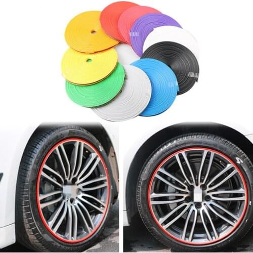 8M/Roll Car Styling Wheel Rims Protector Decor Strip Rubber Moulding Trim IPA Rimblades Car Vehicle Color Tire Guard Line